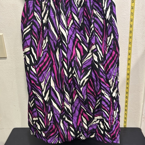 Apt. 9 Black and Purple Geometric Midi Dress - Picture 4 of 5